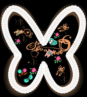 蝴蝶造型发光装饰图案