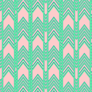 粉绿几何箭头图案背景
