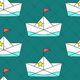 纸船图案背景
