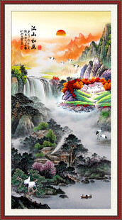 竖幅山水画