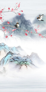 中式 高雅玄关新画 TIF分层