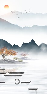 别墅 现代中式玄关 TIF分层