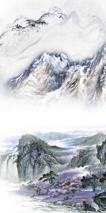 新传 现代中式玄关 TIF分层