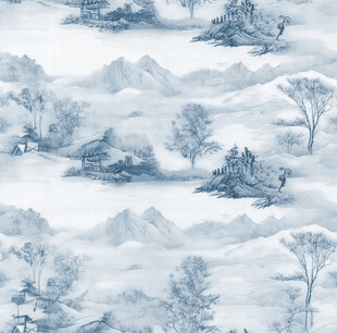 水墨山水风景图案