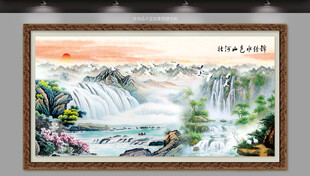 中式山水挂画