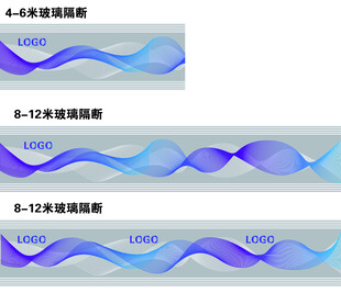 动感波纹动感线条玻璃贴膜矢量图