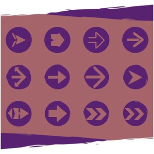 紫色箭头图标集合
