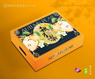 秋月梨礼盒 梨包装
