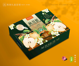 秋月梨礼盒 梨包装