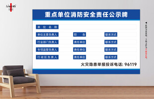 重点单位消防安全责任公示牌