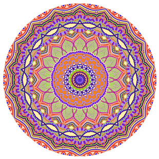 圆形地毯精美花纹