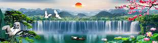 巨幅山水风景画