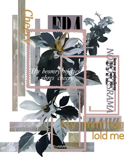 复古花卉拼贴艺术设计