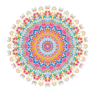 多彩曼陀罗图案装饰元素