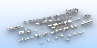 各式金属小零件展示