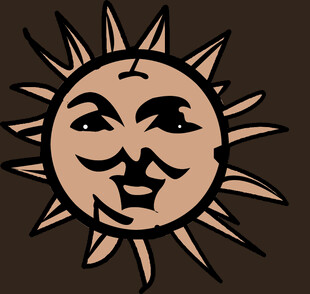 卡通笑脸太阳图案设计