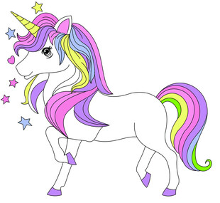 梦幻独角兽插画