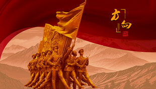 红军雕塑彰显革命精神