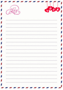 可爱边框信纸模板