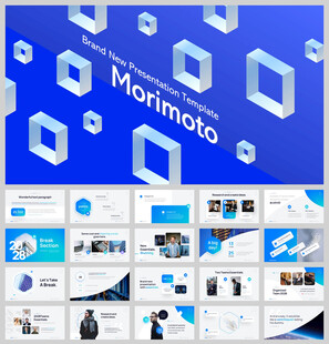 蓝色动态路演公司介绍ppt模板