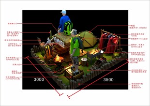 户外用品登山服务器露营用品美陈