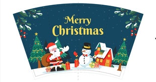 圣诞欢乐场景插画