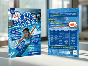游泳训练班招生宣传页