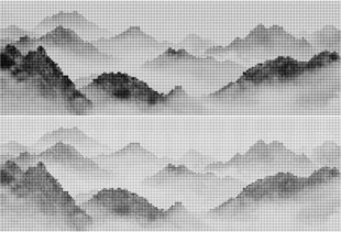 激光镂空冲孔板山水意境图