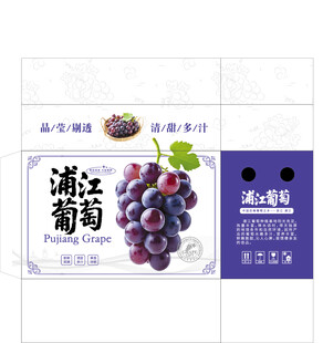 浦江葡萄包装平面展开图