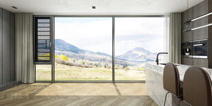 现代简约风带大窗观景客厅