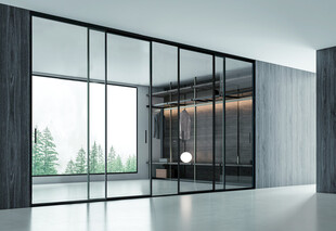 现代简约玻璃隔断办公空间