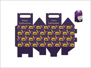 万圣节礼物包装盒设计 