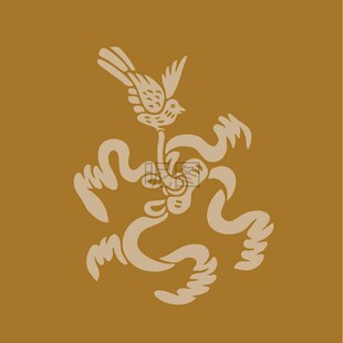 中式传统凤凰纹饰图案 