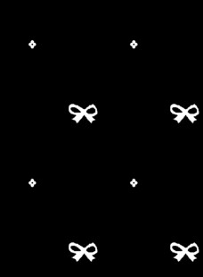 黑色背景上的白色蝴蝶结图案