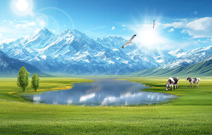 蓝天白云大草原