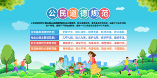 公民道德规范展板