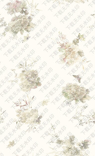 淡雅花卉图案纹理背景