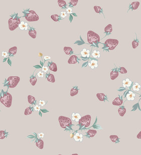 草莓花卉图案背景