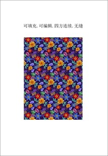 数码印花 植物花卉图案