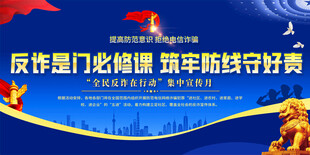 全民反诈在行动宣传月展板