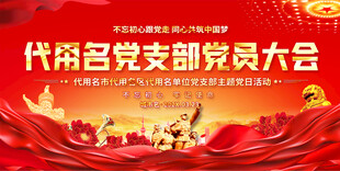代用名党支部党员大会活动背景