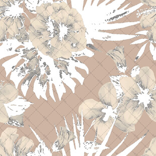 浅棕底花卉图案纹理
