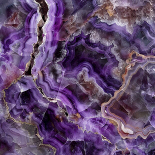 紫晶洞纹理特写