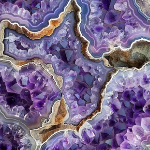 梦幻紫色玛瑙纹理特写