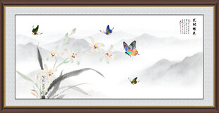 中式花开蝴蝶来