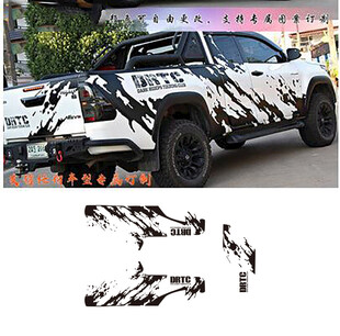 炫酷泥点墨点血迹皮卡车贴拉花
