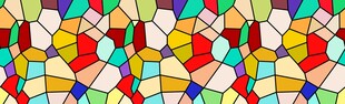 彩色几何图案玻璃艺术