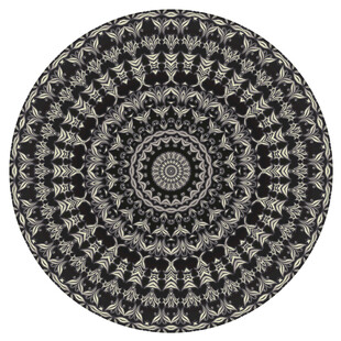 圆形几何花纹地毯图案