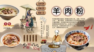 羊肉粉背景墙