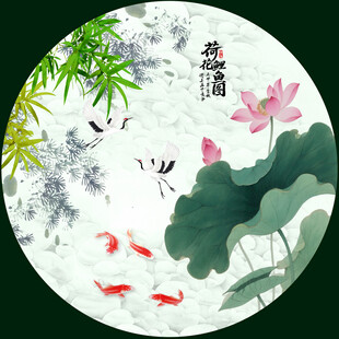 荷花国画荷花
